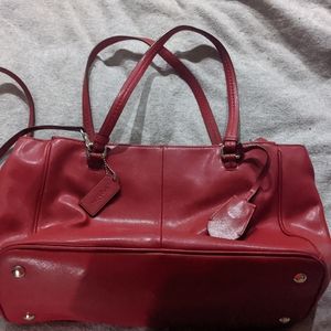 Red coach purse